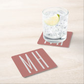 Moderne minimaliserende monogram Professional Plai Kartonnen Onderzetters (Insitu)