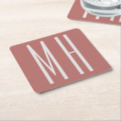 Moderne minimaliserende monogram Professional Plai Kartonnen Onderzetters (Schuin)