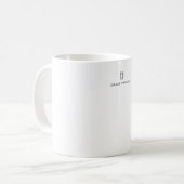 Moderne minimaliserende monogram Professional Plai Koffiemok (Voorkant links)