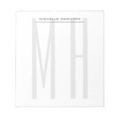 Moderne minimaliserende monogram Professional Plai Notitieblok (Voorkant)