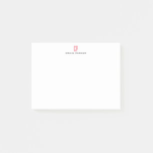 Moderne minimaliserende monogram Professional Plai Post-it® Notes