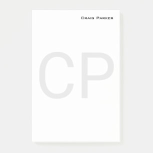 Moderne minimaliserende monogram Professional Plai Post-it® Notes