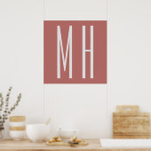 Moderne minimaliserende monogram Professional Plai Poster (Keuken)