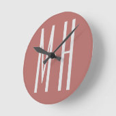 Moderne minimaliserende monogram Professional Plai Ronde Klok (Hoek)