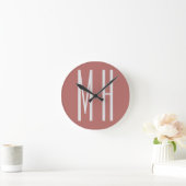 Moderne minimaliserende monogram Professional Plai Ronde Klok (Huis)