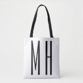 Moderne minimaliserende monogram Professional Plai Tote Bag (Voorkant)