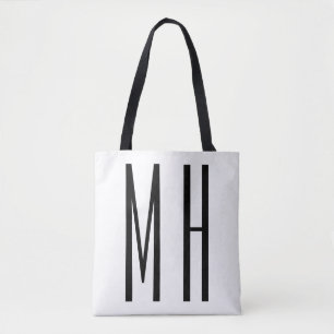 Moderne minimaliserende monogram Professional Plai Tote Bag