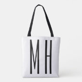 Moderne minimaliserende monogram Professional Plai Tote Bag (Achterkant)