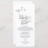 Moderne minimaliseringslocatie - Hartelijk dank Programmakaart (Voorkant / Achterkant)