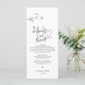 Moderne minimaliseringslocatie - Hartelijk dank Programmakaart (Staand voorkant)