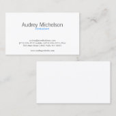 MODERNE MINIMALISME GRIJS/BLAUW Visitekaartje (Voorkant / Achterkant)