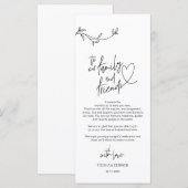 Moderne minimalisme plaats instelling dank u kaart (Voorkant / Achterkant)