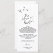 Moderne minimalisme Plaats instelling Dank u kaart (Voorkant / Achterkant)