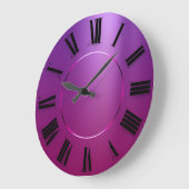 Moderne minimalisme Roze Paarse Romeinse cijfers Grote Klok (Hoek)