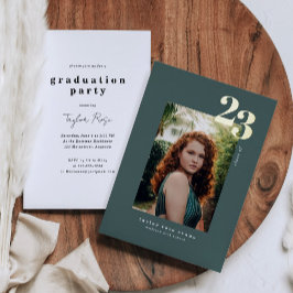 Moderne minimalist 2023 | Foto-Afstuderen Folie Uitnodiging