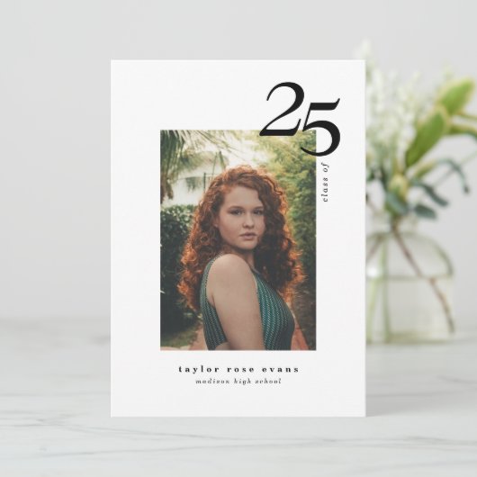 Moderne minimalist 2023 | Foto-Afstuderen Kaart (Staand voorkant)