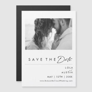 Moderne minimalist bespaart de datum magneet magnetische uitnodiging