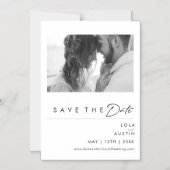 Moderne minimalist bespaart de datum magneet magnetische uitnodiging (Voorkant)