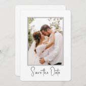 Moderne minimalist bespaart de datum waarop het hu kaart (Voorkant / Achterkant)