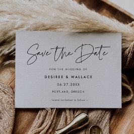 Moderne minimalist bespaart de datumuitnodiging save the date