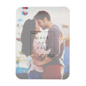 Moderne minimalist Bewaar de datum Foto Wit Magneet (Verticaal)