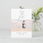 Moderne minimalist Bewaar de datum Fotokaart Kaart (Staand voorkant)