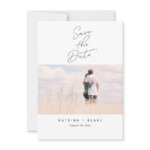 Moderne minimalist Bewaar de datum Fotokaart