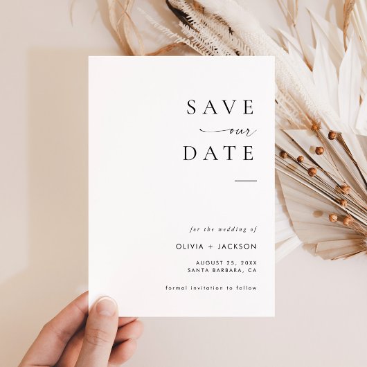 Moderne minimalist Bewaar de datum, Sla de datum o Kaart