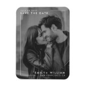 Moderne minimalist Bewaar de datumfoto Magneet (Verticaal)