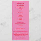 Moderne minimalist Bold Helder Roze Rood Tall Programmakaart (Voorkant)