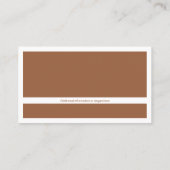 Moderne minimalist | Bruin & Wit Visitekaartje (Achterkant)