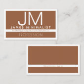 Moderne minimalist | Bruin & Wit Visitekaartje (Voorkant / Achterkant)
