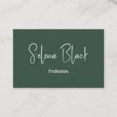 Moderne minimalist | Elegant groen & QR-code Visitekaartje (Voorkant)