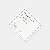 Moderne minimalist gelukkig ooit na bruiloft servet (Hoek)