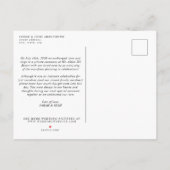 Moderne minimalist gewoon gehuwd met fotohuwelijk aankondigingskaart (Achterkant)