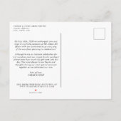 Moderne minimalist gewoon gehuwd met fotohuwelijk aankondigingskaart (Achterkant)