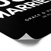 Moderne minimalist Gewoon trouwbord Poster (Hoek)