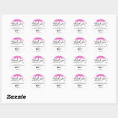 Moderne minimalist Glitter roze bedankt Ronde Sticker (Vel)