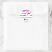 Moderne minimalist Glitter roze bedankt Ronde Sticker (Tas)
