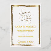 Moderne minimalist | Goud Folie Uitnodiging (Voorkant)