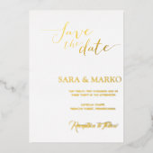 Moderne minimalist | Goud Folie Uitnodiging (Voorkant)