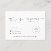 Moderne minimalist Hartelijk dank voor de bijsluit Visitekaartje (Achterkant)