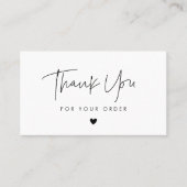 Moderne minimalist Hartelijk dank voor uw bestelli Visitekaartje (Voorkant)