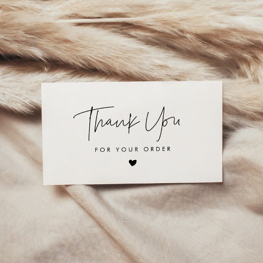 Moderne minimalist Hartelijk dank voor uw bestelli Visitekaartje