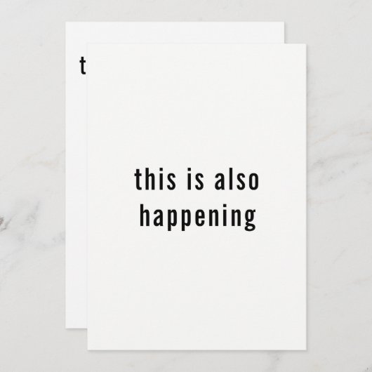 Moderne minimalist Het gebeurt in de douche van de Kaart (Voorkant / Achterkant)