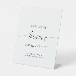 Moderne Minimalist Hoeveel Kusjes Zitten Er In De  Reclamebord Met Voetstuk