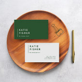 Moderne minimalist: Hunter Groen & Wit Visitekaartje