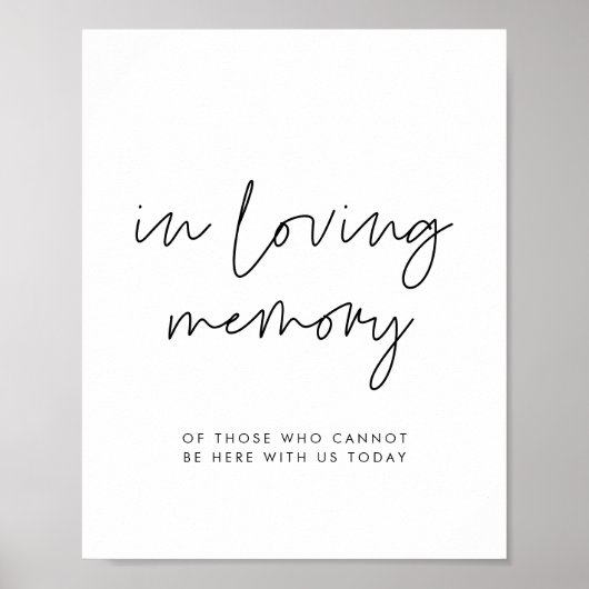 Moderne minimalist in liefdevol trouwbord poster (Voorkant)