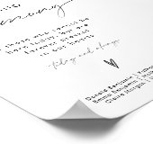 Moderne minimalist in liefdevolle herinnering trou poster (Hoek)