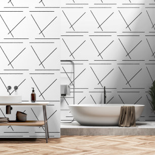Moderne Minimalist in Zwart en Wit Behang